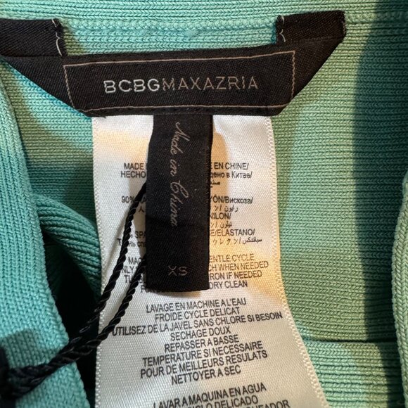 BCBGMaxAzria Simone Bandage Skirt Light Aqua Pull On Stretch Bodycon Size XS - Picture 3 of 10
